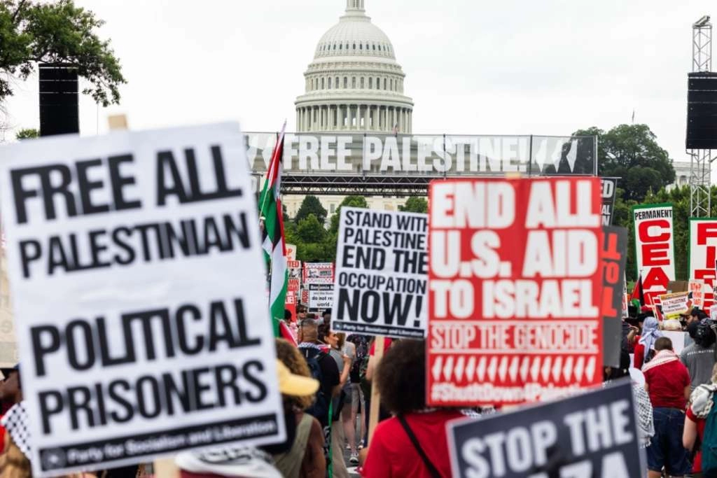 Hiljade ljudi na prosvjedima u Washingtonu protiv Benjamina Netanjahua